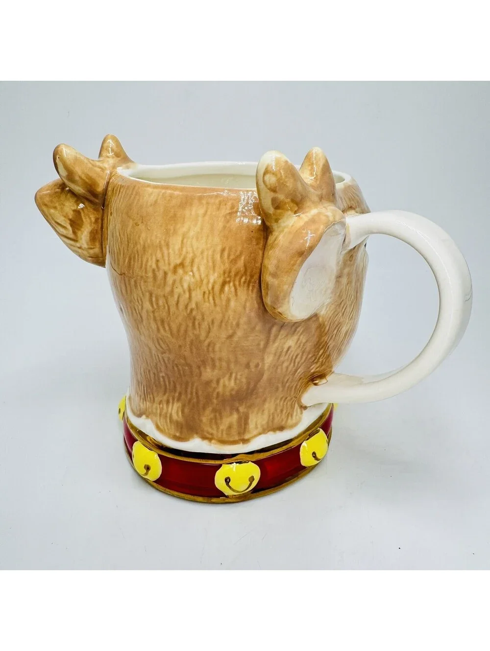 Williams Sonoma XL Figural Reindeer Head Chrismas Mug Coffee Cup Kitsch Kitschy